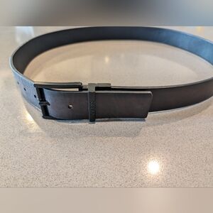 Guess Men's Black Leather Belt